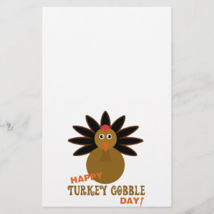 Happy Turkey Gobble Day Thanksgiving Briefpapier