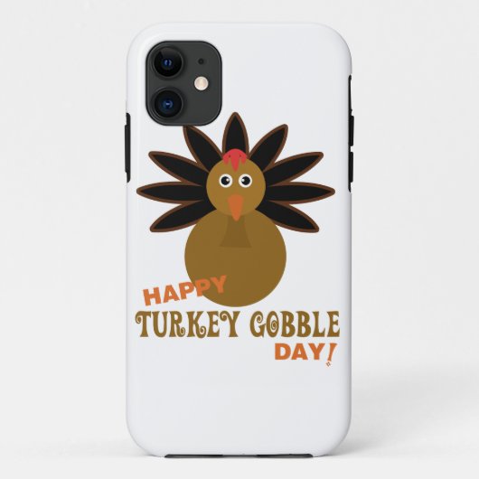 Happy Turkey Gobble Day Thanksgiving Case-Mate iPhone Case (Achterkant)