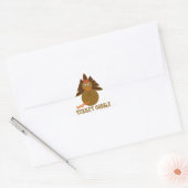Happy Turkey Gobble Day Thanksgiving Driehoek Sticker (Envelop)