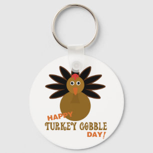 Happy Turkey Gobble Day Thanksgiving Sleutelhanger