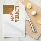 Happy Turkey Gobble Day Thanksgiving Theedoek (Quarter Fold)