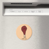 Happy Turkey Leg Drumstick-eiwit Magneet (Insitu (Vaatwasser))