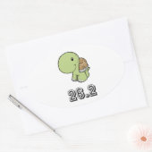 Happy Turtle 26.2 Ovale Sticker (Envelop)