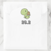 Happy Turtle 26.2 Ovale Sticker (Tas)