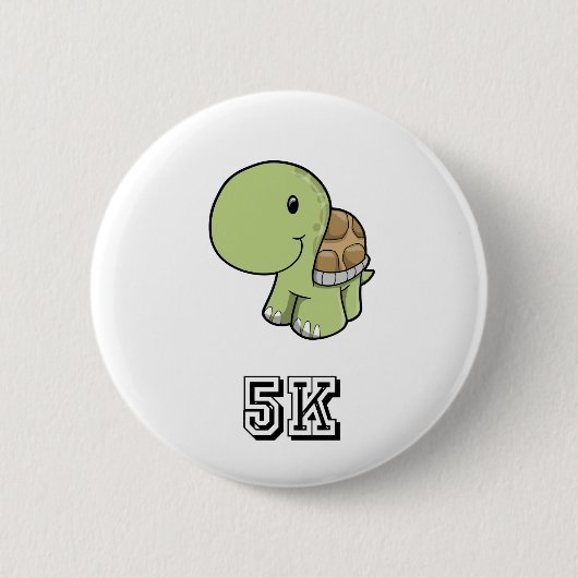 Happy Turtle 5K Ronde Button 5,7 Cm (Voorkant)