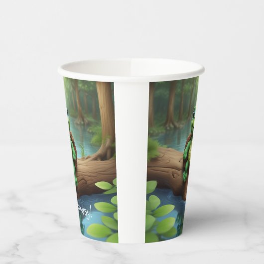 Happy Turtle Birthday Papieren Bekers (Links)