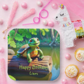 Happy Turtle Birthday Papieren Bordje (Feest)