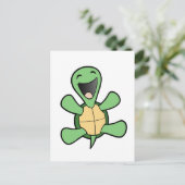Happy Turtle Briefkaart (Staand voorkant)