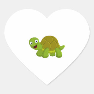 Happy Turtle Hart Sticker