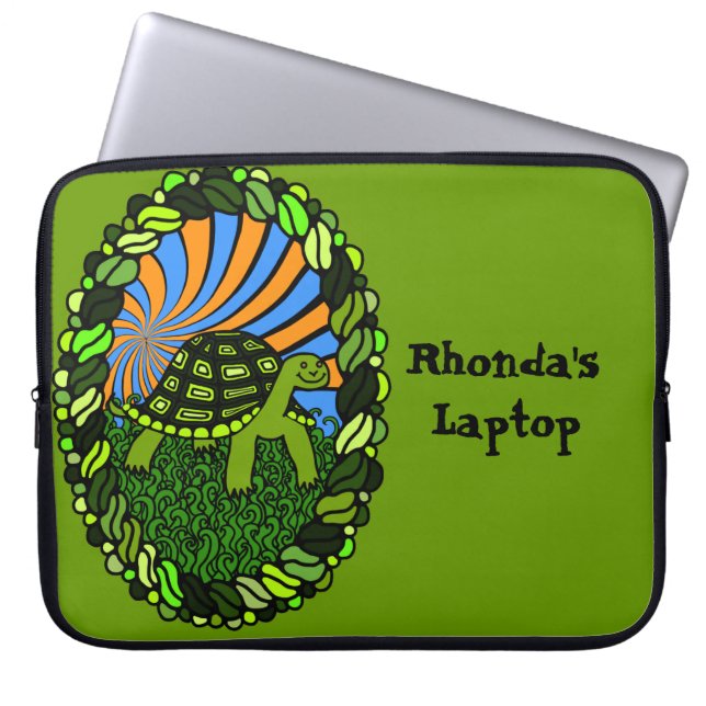 Happy Turtle-laptophoes Laptop Sleeve (Voorkant)