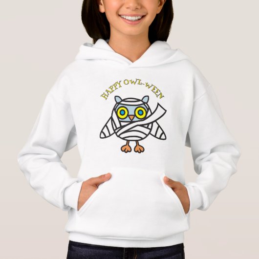Happy "UIL-WEEN" Meisjes Pullover Hoodie (Voorkant)