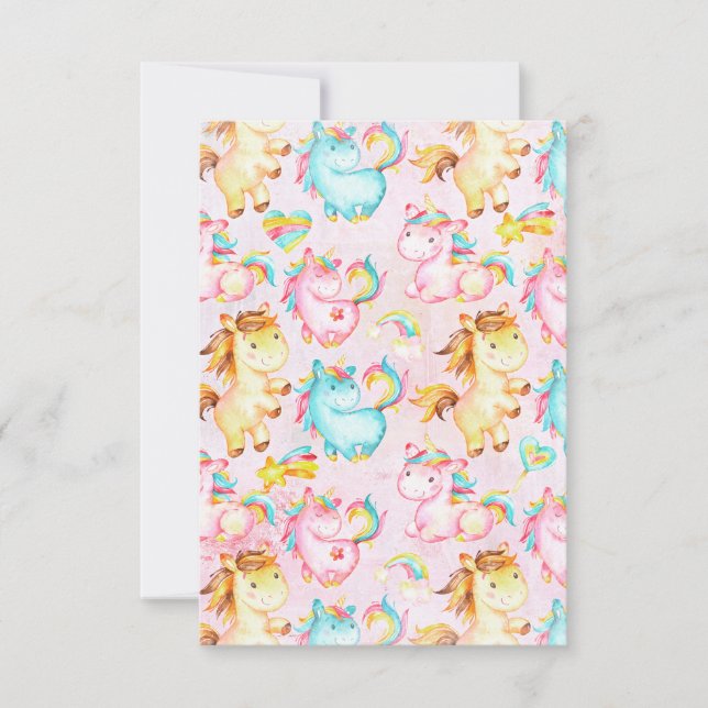 Happy Unicorns Pattern-Unicorn Love in Pink (Voorkant)