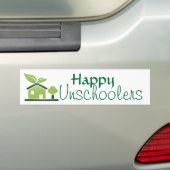Happy Unschoolers Bumpersticker (Op auto)