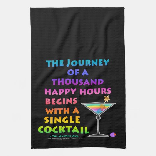 HAPPY UUR JOURNEY Kitchen, Bath, Bar TOWEL Theedoek (Verticaal)
