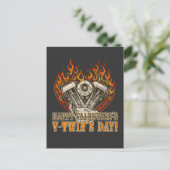 Happy V-Twin’s Day for Chopper Lovers Feestdagenkaart (Staand voorkant)