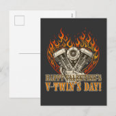Happy V-Twin’s Day for Chopper Lovers Feestdagenkaart (Voorkant / Achterkant)