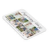 Happy Vaderdag 8 Photo Collage Custom White Magneet (Rechterzijde)