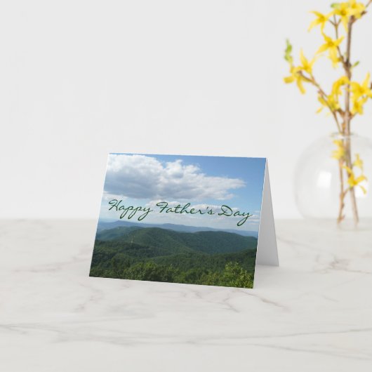 Happy Vaderdag Appalachian Mountains Kaart (Gele Bloem)