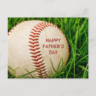 Happy Vaderdag Baseball Briefkaart
