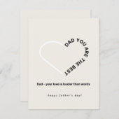 Happy vaderdag bedankkaart (Voorkant / Achterkant)