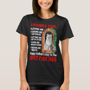 Happy Vaderdag Best Cat Dad Cute Cat op Window T-shirt