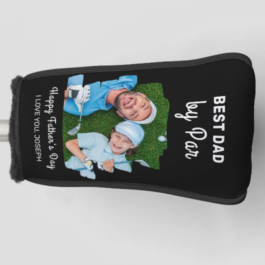 Happy Vaderdag Best Dad by Par Custom Photo Golfheadcover (Voorkant)