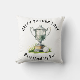 Happy Vaderdag Best Dad By Par Golf Trophy Kussen