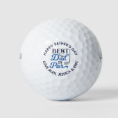 Happy Vaderdag Best Dad by Par Personalized Golfballen (Voorkant)