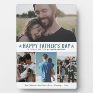 Happy Vaderdag Best Dad Oover 4 Photo Collage Fotoplaat
