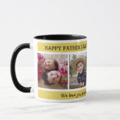 Happy Vaderdag Best Dad Oover 4 Photo Collage Mok (Links)