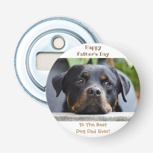 Happy Vaderdag Best Dog Dad Photo Button Flesopener