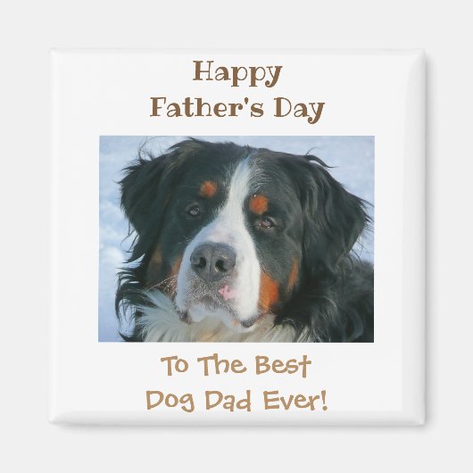 Happy Vaderdag Best Dog Dad Photo Magneet (Voorkant)