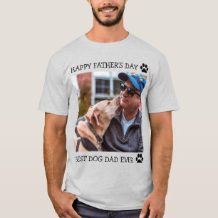 Happy Vaderdag Best Dog Pap Ever Aangepaste Foto T-shirt