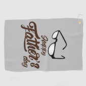 Happy Vaderdag Best Golf Towel Golfhanddoek (Horizontaal)