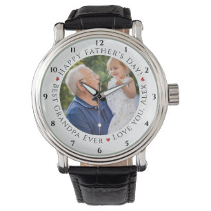 Happy Vaderdag Best Grandpa Ever Persoonlijk Horloge