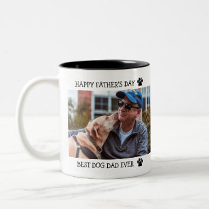 Happy Vaderdag beste hond vader ooit Tweekleurige Koffiemok