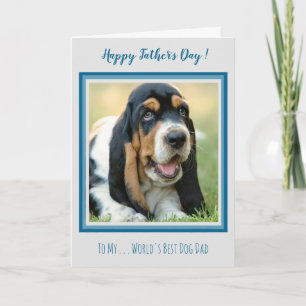 Happy Vaderdag - Blauwgroen hondenfoto Beste honde Kaart