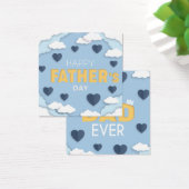 Happy Vaderdag blue harten in de lucht Vierkante Visitekaartjes (Bureau)