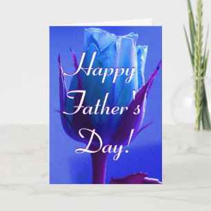 Happy Vaderdag Blue Roos I Kaart