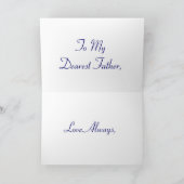 Happy Vaderdag Blue Roos Kaart (Binnen)