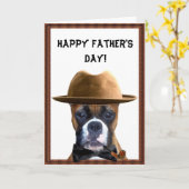 Happy Vaderdag Boxer Kaart (Gele Bloem)