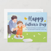 Happy vaderdag briefkaart (Voorkant / Achterkant)