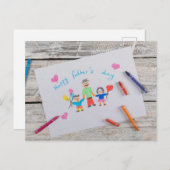 Happy Vaderdag Briefkaart (Voorkant / Achterkant)