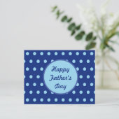 Happy Vaderdag Briefkaart (Navy & Soft Blue) (Staand voorkant)