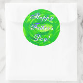 Happy Vaderdag Bright Green Roos Ronde Sticker (Tas)