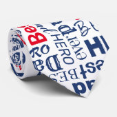 Happy Vaderdag Cool Typografie Stropdas (Opgerold)