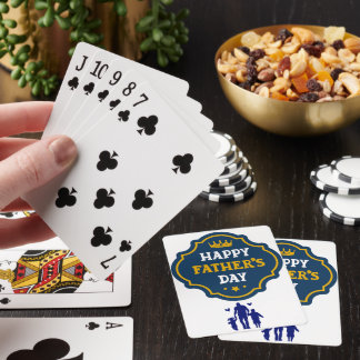 Happy Vaderdag Crown & Kinder - Een koninklijk eer Pokerkaarten