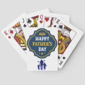 Happy Vaderdag Crown & Kinder - Een koninklijk eer Pokerkaarten (Achterkant)
