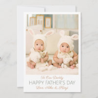 Happy Vaderdag Custom Foto Twins Vakantie Kaart
