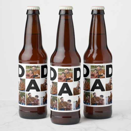 Happy Vaderdag Custom Photo Bier Etiket (Flessen)